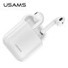 USAMS Słuchawki Bluetooth 5.0 TWS LUseries bezprzewodowe biały/white BHULU01 (US-LU001)
