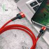 USAMS Kabel pleciony U26 lightning 1m1szt. for set 2A Fast Charging czerwony/red SJ311IP02 (US-SJ311)