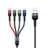 USAMS Kabel pleciony U26 4w1 3m 2AFast Charge (2xlightning/microUSB/USB-C) SJ413USB01 (US-SJ413)