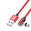 USAMS Kabel lightning 1mkątowy magnetyczny czerwony/red SJ444USB02 (US-SJ444)