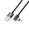 USAMS Kabel kątowy magnetyczny U54 1mmicroUSB czarny/black SJ446USB01 (US-SJ446)