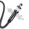 USAMS Kabel magnetyczny U59 lightning2.1A Fast Charge 1m pleciony czarny/black SJ472USB01 (US-SJ472) regulowany kąt