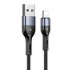 USAMS Kabel pleciony U55 2A lightningczarny/black 1m SJ448USB01 (US-SJ448)