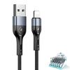 USAMS Kabel pleciony U55 2A lightning1szt for set U55 czarny/black 1m SJ448ZJ01 (US-SJ448) SJ448USBSG01