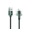 USAMS Kabel pleciony obrotowy U60 2ALightning zielony/green 1m SJ476USB02 (US-SJ476)