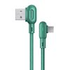USAMS Kabel  MicroUSB 2A 1,2mkątowy u57 zielony/green SJ458USB02 (US-SJ458)