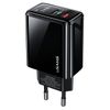 USAMS Ład. siec. 1xUSB-C+1xUSB T40 20WLED (only head) PD3.0 +QC3.0 Fast Charging czarny/black CC133TC01 (US-CC133)