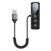 USAMS Adapter audio Bluetooth 5.0zestaw głośnomówiący + transmiter FM czarny/black SJ503JSQ01 (US-SJ503)
