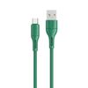 USAMS Kabel U68 microUSB 2A Fast Charge1m zielony/green SJ502USB04 (US-SJ502)