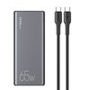 USAMS Powerbank PB59 30000mAh 65W2xQC3.0+PD Fast Charge czarny/black CMXLOGTC01 (US-CD165) + kabel USB-C-USB-C