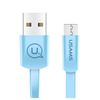 USAMS Kabel płaski U2 microUSB 1,2mniebieski/blue SJ201MIC04 (US-SJ201)