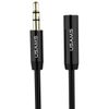 USAMS Kabel przedłużający do słuchawek1m czarny/black EYCX101 (US-SJ055)