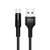 USAMS Kabel pleciony U5 2A micro USBczarny/black 1,2m SJ224USB01 (US-SJ224)