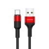 USAMS Kabel pleciony U5 2A USB-C czerwony/red 1,2m SJ221TC02 (US-SJ221)