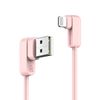 USAMS Kabel kątowy U-flow Lightning 1,2m2A różowy/pink IPUSBCY03 (US-SJ165)