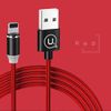 USAMS Kabel magnetyczny U-Sure lightning1m 2.1A pleciony czerwony/red SJ292USB02 (US-SJ292)