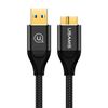 USAMS Kabel pleciony U19 USB 3.0 microUSB B do dysku zewnętrznego 1m czarny/black SJ272USB01 (US-SJ272)