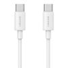 USAMS Kabel USB-C na USB-C 60W 1mFast Charging YD Series biały/white SJ711USB02 (US-SJ711)