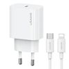 USAMS Ład. siec. 1xUSB-C T65 PD20WPD Fast Charging US-CC226 + kabel USB-C/Lightning US-SJ712 30W biały/white Yi Series OYXLTZ02