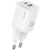 USAMS Ład. siec. CC254 30W GaNUSB-C/USB-A Fast Charging HC Series biały/white CC254TC02