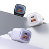USAMS Ład. siec. CC254 30W GaNUSB-C/USB-A Fast Charging HC Series fioletowy/purple CC254TC03