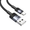 USAMS Kabel USB na USB-C 3A 1.2mFast Charging stalowy/tarnish SJ718USBSG01 (US-SJ718)