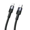 USAMS Kabel USB-C na Lightning 30W 1,2m  czarny/black SJ729USBSG01 (US-SJ729) (tuba)