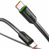 USAMS Kabel USB-C/USB-C 1m SJ73460W czarny/black  YU Series SJ734USB01 (US-SJ734)