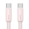USAMS Kabel USB-C/USB-C 1m SJ73460W różowy/pink YU Series SJ734USB04 (US-SJ734)