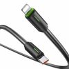 USAMS Kabel USB-C/Lightning 1m SJ73530W czarny/black YU Series SJ735USB01 (US-SJ735)