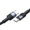 USAMS Kabel USB-C na USB-C 60W 1,2m for set Fast Charging stalowy/tarnish SJ724USBSG01 (US-SJ724)