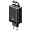 Ładowarka sieciowa USAMS Xiang Series    CC296 30W 1xUSB-C 1xUSB-A + kabel USB-C czarny