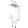 Ładowarka sieciowa USAMS Xiang Series    CC296 30W 1xUSB-C 1xUSB-A + kabel USB-C biały