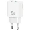 Ładowarka sieciowa USAMS CC316 T65 30W 1xUSB-C 1xUSB-A Fast Charging biały