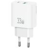 Ładowarka sieciowa USAMS CC317 T65 33W 1xUSB-C 1xUSB-A Fast Charging biały
