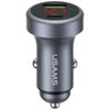 Ładowarka samochodowa USAMS CC327 Aluminium 45W USB-A USB-C tarnish