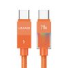 Kabel USAMS U93 240W USB-C do USB-C 1.2m pomarańczowy