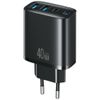 Ładowarka sieciowa USAMS T70 40W         2xUSB-A/2xUSB-C czarny