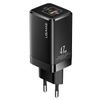 USAMS Ład. siec. T41 USB-C+USB GaN 47WPD+QC (only head) Fast Charging czarny/black CC137TC01 (US-CC137)