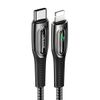 USAMS Kabel pleciony USB-C na LightningSmart Power-off 20W PD Cable 1.2m czarny/black SJ518USB01 (US-SJ518)