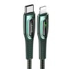 USAMS Kabel pleciony USB-C na LightningSmart Power-off 20W PD Cable 1.2m ciemny zielony/dark green SJ518USB02 (US-SJ518)