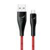 USAMS Kabel pleciony U41 microUSB 1m2A czerwony/red SJ393USB02 (US-SJ393) Fast Charge