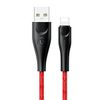 USAMS Kabel pleciony U41 lightning 2m2A czerwony/red SJ394USB02 (US-SJ394) Fast Charge