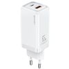 USAMS Ład. siec. 1xUSB-C+1xUSB T47 65W(only head) PD Fast Charging Super Si biały/white CC153TC02 (US-CC153)
