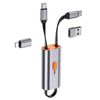 USAMS Adapter 4w1 2xUSB-C / USB-Cna USB-A/ USB-C na Lightning 60W stalowy/steel SJ560USB01 (US-SJ560)