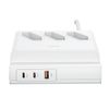 USAMS Listwa zasilająca 65W Super SiFast Charging USB Extension Socket EU biały/white CC160TC01 (US-CC160)
