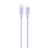 USAMS Kabel USB-C na Lightning 20W 1,2mPD Fast Charging Lithe Series purpurowy/purple SJ566USB03 (US-SJ566)
