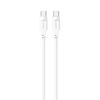 USAMS Kabel USB-C na USB-C 100W 1,2mPort Display Fast Charging Lithe Series biały/white SJ567USB02 (US-SJ567)