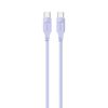 USAMS Kabel USB-C na USB-C 100W 1,2mPort Display Fast Charging Lithe Series purpurowy/purple SJ567USB03 (US-SJ567)