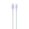 USAMS Kabel USB-C 6A 1,2mPort Display Fast Charging Lithe Series purpurowy/purple SJ568USB03 (US-SJ568)